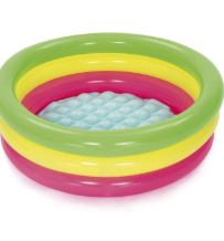 PISCINA INFLABLE TRES ANILLOS MULTICOLOR 70X24CM