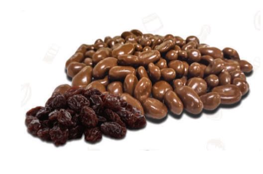 GRAGEAS DE PASAS CUBIERTA DE CHOCOLATE X KG