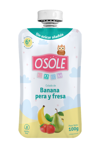 COLADO OSOLE 100GR BANANA FRESA Y PERA S/AZUC FLEX