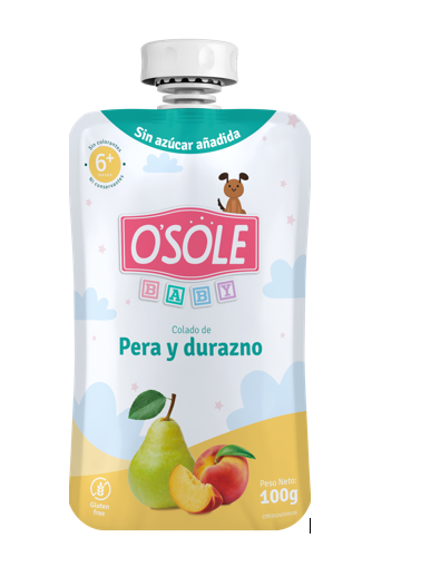 COLADO OSOLE 100GR PERA Y DURAZNO S/AZUC FLEX