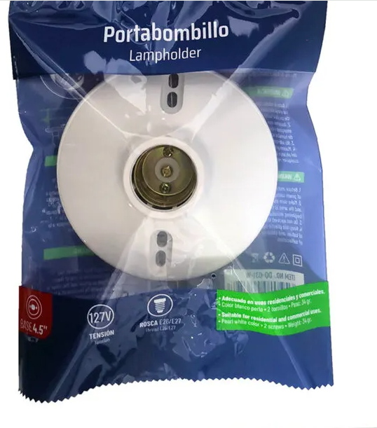 PLAFON DE PLASTICO TROEN BLANCO 4.5PULG