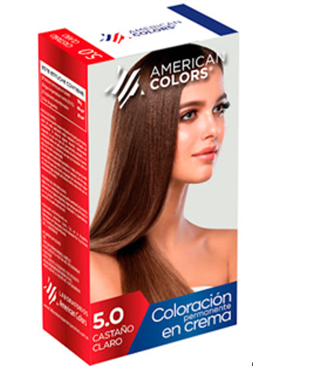 TINTE AMERICAN COLORS  KIT 5.0 CASTAÑO CLARO