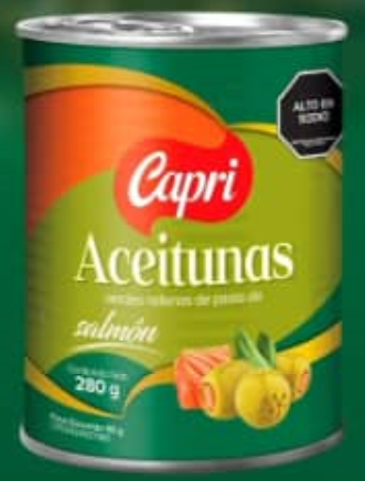 ACEITUNA CAPRI 280GR C/SALMON 