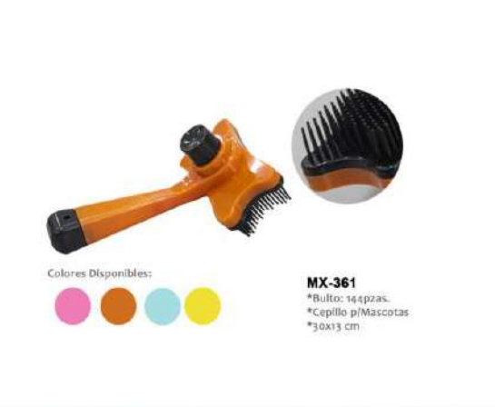 CEPILLO P/MASCOTA C/BOTON MX-361