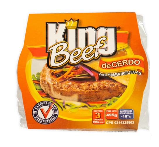 HAMBURGUESA KING BEEF 495GR CARNE CERDO