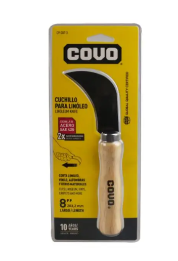 CUCHILLO COVO P/LINOLEO 8PULG 