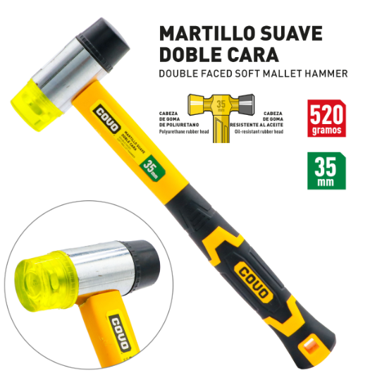 MAZO DE GOMA DOBLE CARA COVO 520GR 