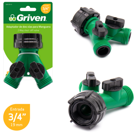 ADAPTADOR DE DOS VIAS GRIVEN “Y” P/LAVADORA O MANGUE