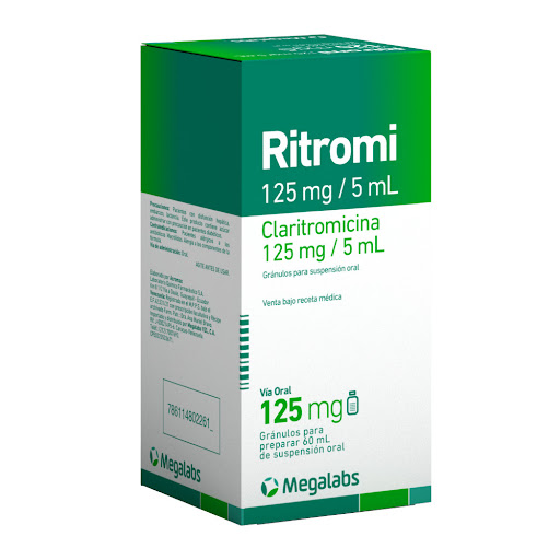RITROMI 125MG/5ML X 60MG SUSP ORAL CLARITROMICINA MEGALABS