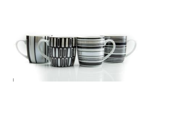 TAZA MUG LUMINARC LINEAS NEGRAS