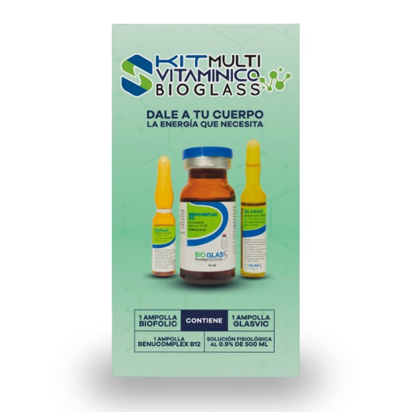 KIT MULTIVITAMINICO X 1AMP ACID FOL ACID ASCOR COMP B SOL FIS BIOGLASS