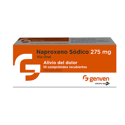NAPROXENO 275MG X 10COMP GENVEN
