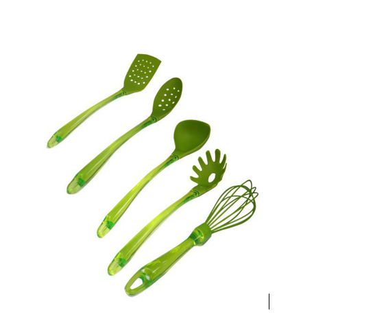 UTENSILIOS DE COCINA 5UND OL+NYL VERDE