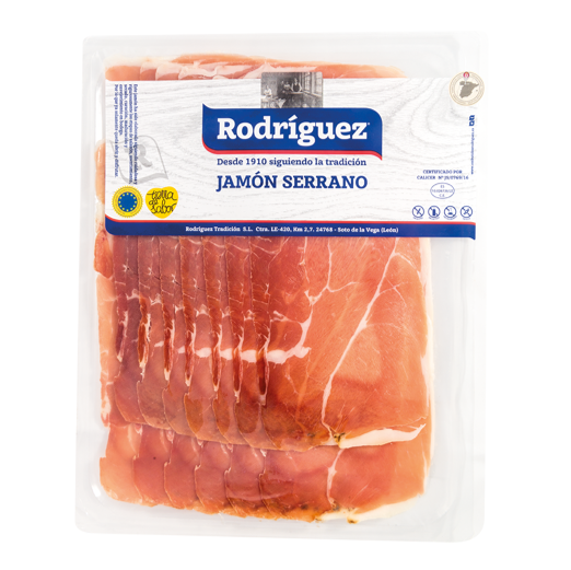 JAMON SERRANO RODRÍGUEZ 200GR  LONCHEADO