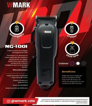 MAQUINA CLIPPER WMARK NG-1001 BLACK