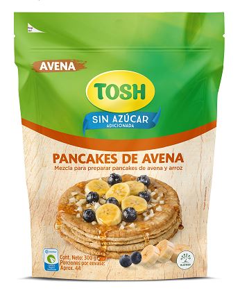 MEZCLA DE PANQUECAS TOSH 300GR AVENA Y ARROZ SIN AZUCAR