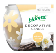 VELA BLOOME 85GR VAINILLA DECORATIVA 15HRS