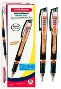 BOLIGRAFO OFFI-ESCO NEGRO PTA FINA GEL PRO+