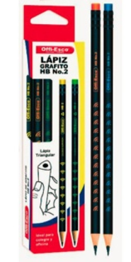 LAPIZ DE GRAFITO OFFI-ESCO N2 NEGRO X UND