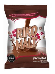 BEBIDA RIKO MALT 400GR ACHOCOLATADA EN POLVO