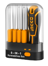 SET DE DESTORNILLADORES INGCO 9PZAS INTERCAMBIABLES