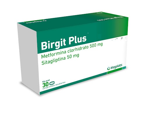 BIRGIT PLUS 500MG 50MG X 30COMP METF SITAGLIPTINA MEGALABS
