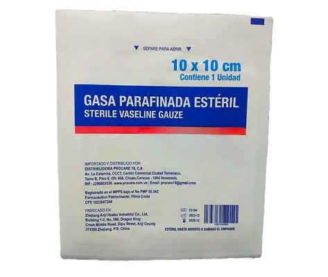 GASA PARAFINADA 10CM X 10CM X 10SOBRES 1PZ PROCARE