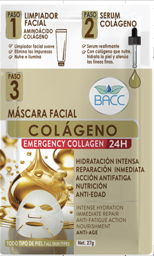 MASCARILLA FACIAL BACC 3 PASOS COLAGENO 24H