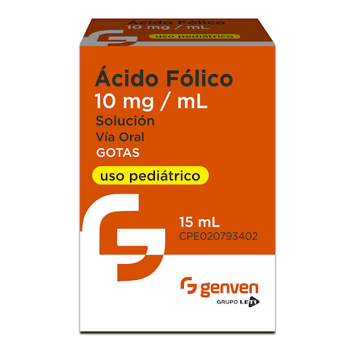 ACIDO FOLICO 10MG X 15ML GOTAS PED GENVEN