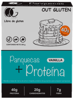 MEZCLA DE PANQUECAS OUT GLUTEN 350GR C/PROTEINA VAINILLA