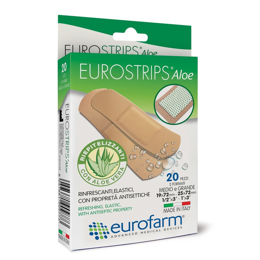 EUROSTRIPS ALOE 20UND 19MMX72MM EUROFARM