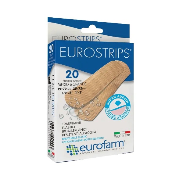 EUROSTRIPS 5MEDIDAS X 20UND EUROFARM