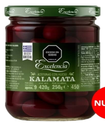 ACEITUNAS EXCELENCIA 420GR C/HUESO KALAMATA