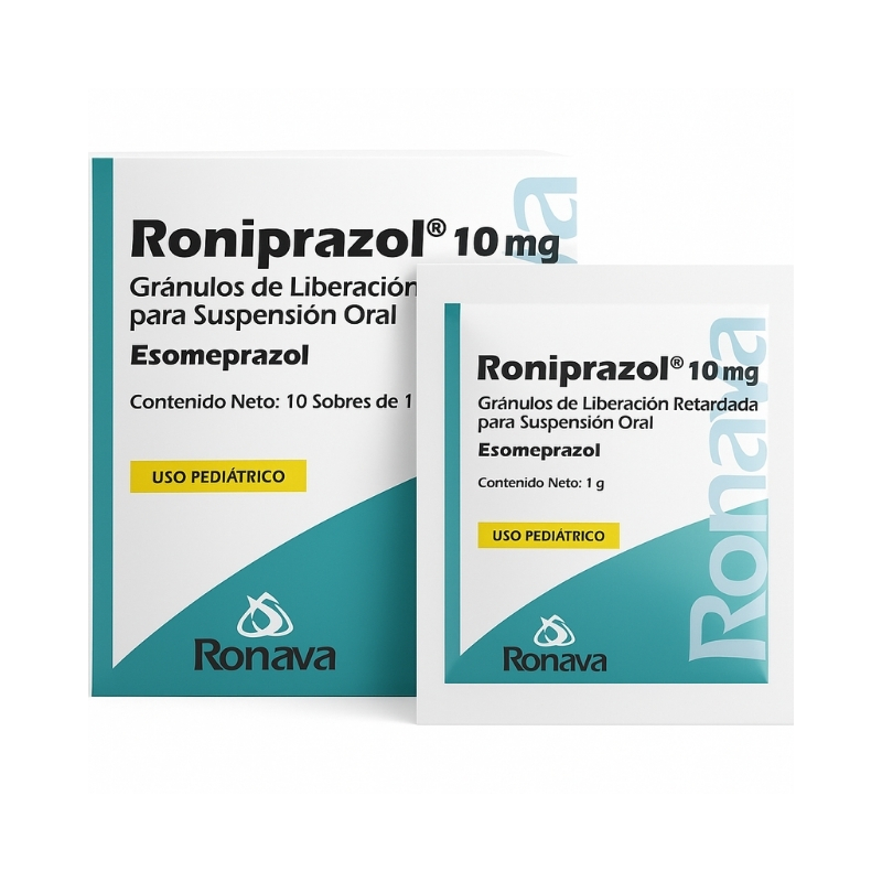 RONIPRAZOL 10MG X 10SOBRES 1GR ESOMEPRAZOL SUSP ORAL RONAVA