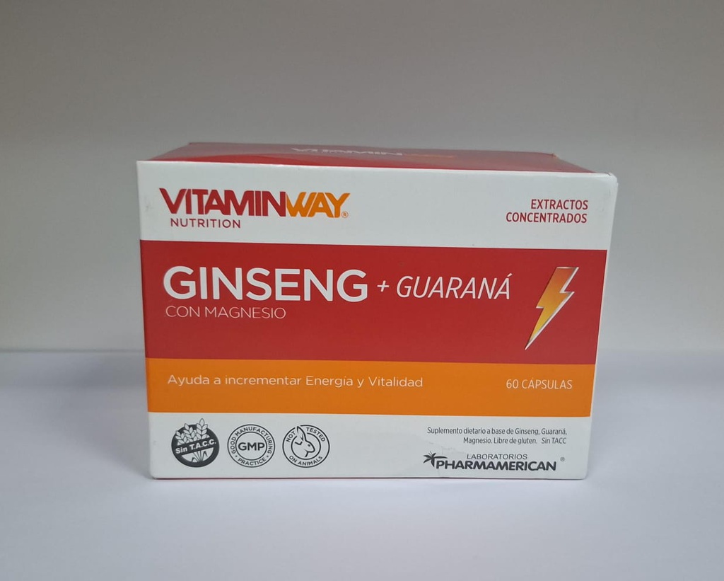 GINSENG GUARANA MAG X 60CAPS PHARMAMERICAN
