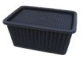 CAJA ORGANIZADORA ALFA HOGAR 12.5LT NEGRO RATAN  C/TAPA