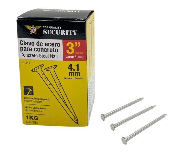 CLAVOS CONCRETO SECURITY 3PUL PAQ