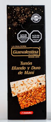 TURRON GIANVALENTINA 180GR BLANDO Y DURO DE MANI