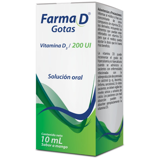 FARMA D GOTAS 200UI X 10ML SOL ORAL MANGO FARMA