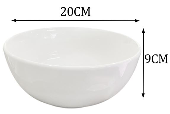 TAZA PORCELANA SOPERA 8&quot; BLANCA