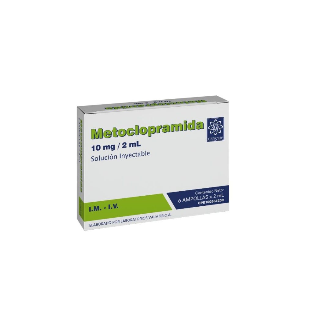 METOCLOPRAMIDA 10MG/2ML X 6AMP IM IV SOL INY GENCER