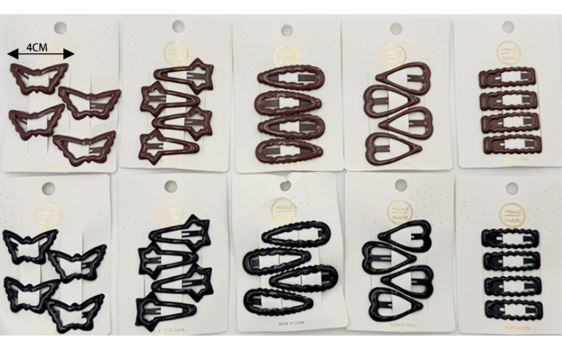 GANCHITOS DE CABELLOS MARRON Y NEGRO