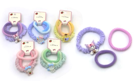 COLITAS DE CABELLO SANRIO 3PCS