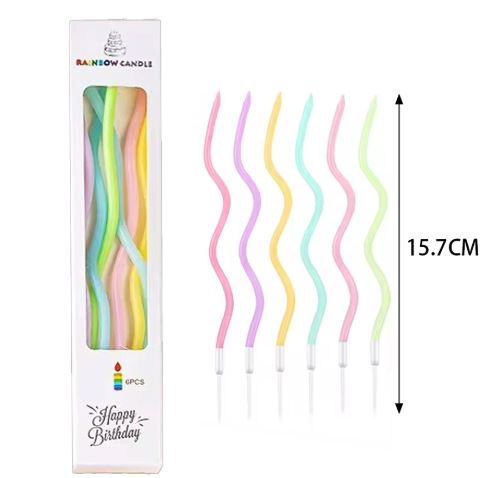 VELAS DE CUMPLEAÑOS 6PZAS LARGAS