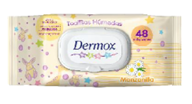TOALLAS HUMEDAS DERMOX BABY 48UND MANZANILLA