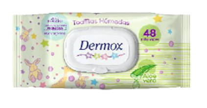 TOALLAS HUMEDAS DERMOX BABY 48UND ALOE VERA