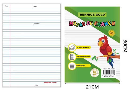 HOJA DE EXAMEN BERNICE 50H