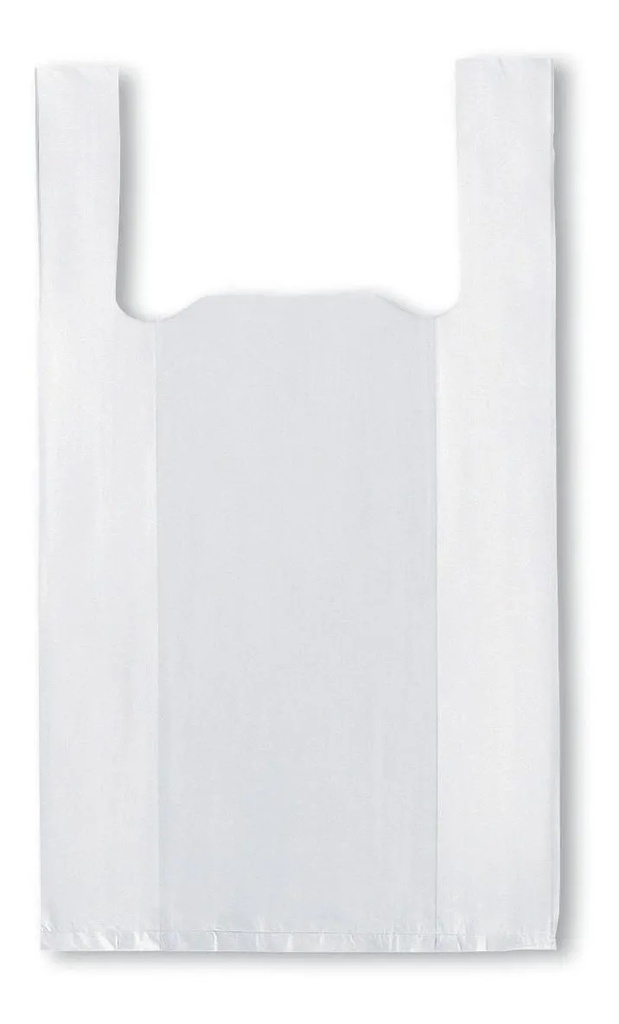 BOLSA X100 UND 10 KG CAMISETA BLANCA 