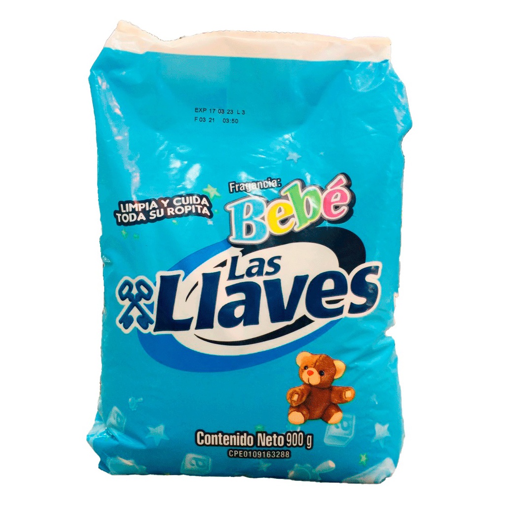 DETERGENTE LAS LLAVES 900GR BEBE POLVO
