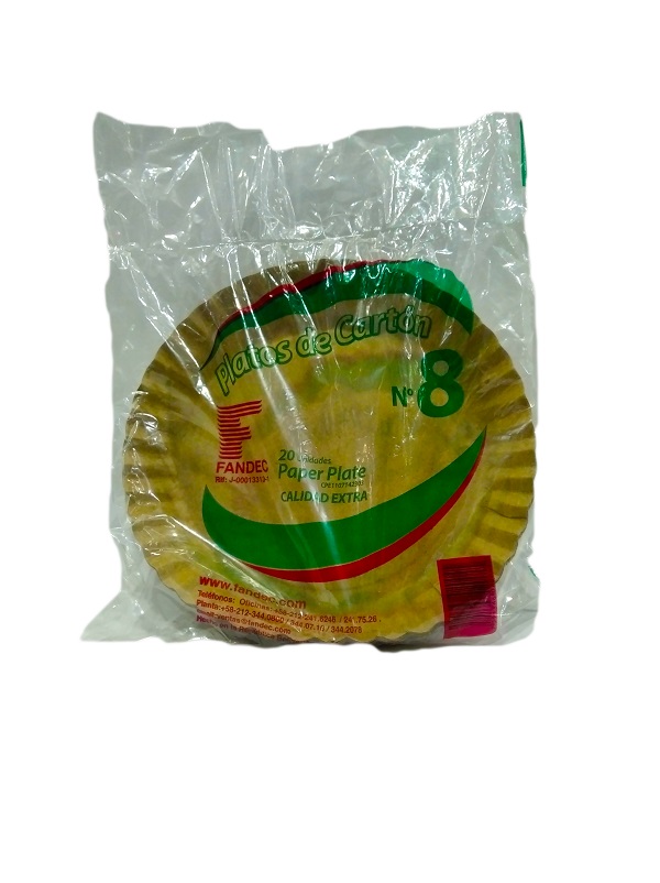 PLATOS D/CARTON FANDEC X20 N- 8
